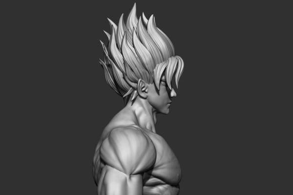 Goku Super Saiyan V2 3D Model Ready to Print