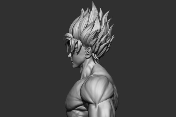 Goku Super Saiyan V2 3D Model Ready to Print
