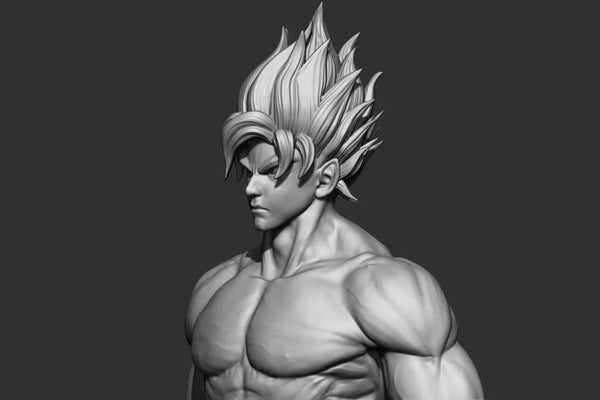 Goku Super Saiyan V2 3D Model Ready to Print