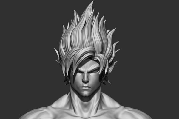 Goku Super Saiyan V2 3D Model Ready to Print