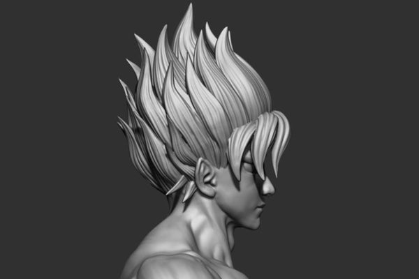 Goku Super Saiyan V2 3D Model Ready to Print