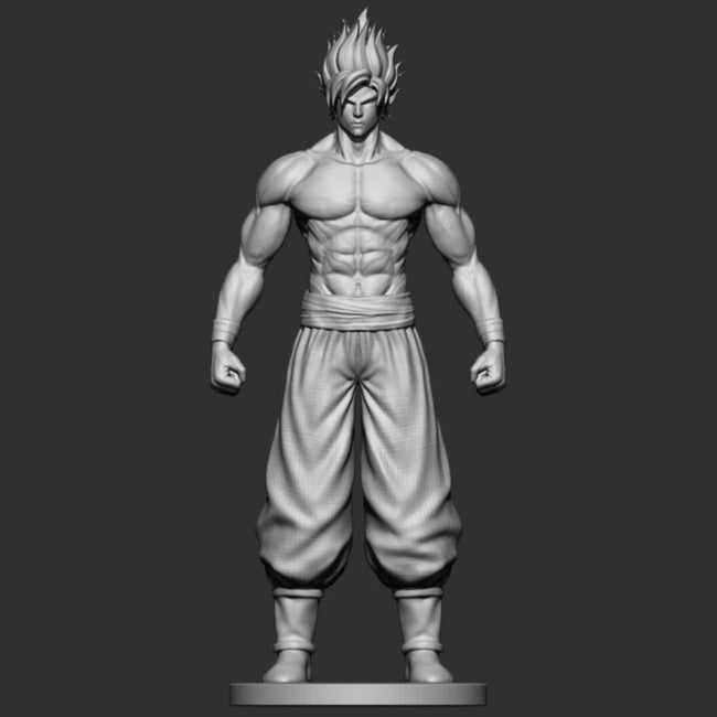 Goku Super Saiyan V2 3D Model Ready to Print