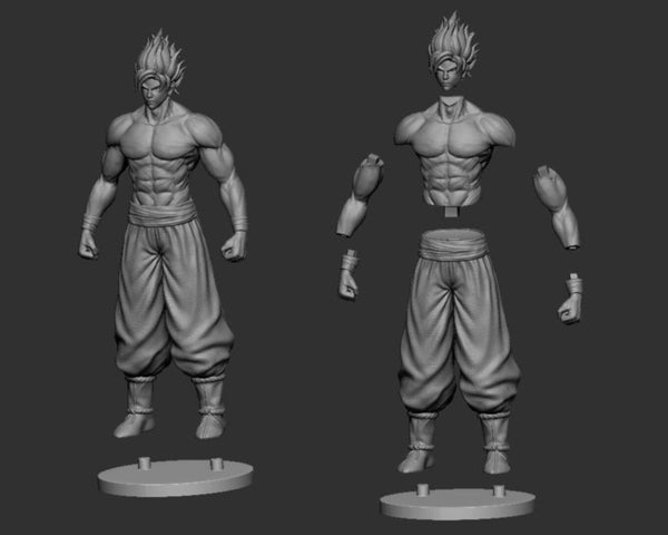 Goku Super Saiyan V2 3D Model Ready to Print