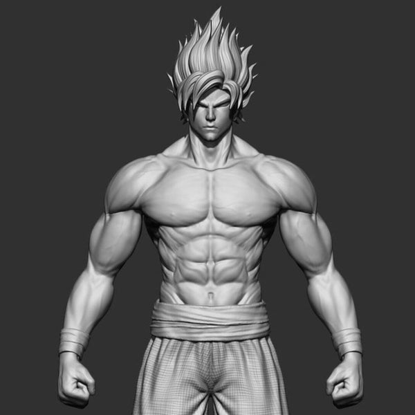 Goku Super Saiyan V2 3D Model Ready to Print