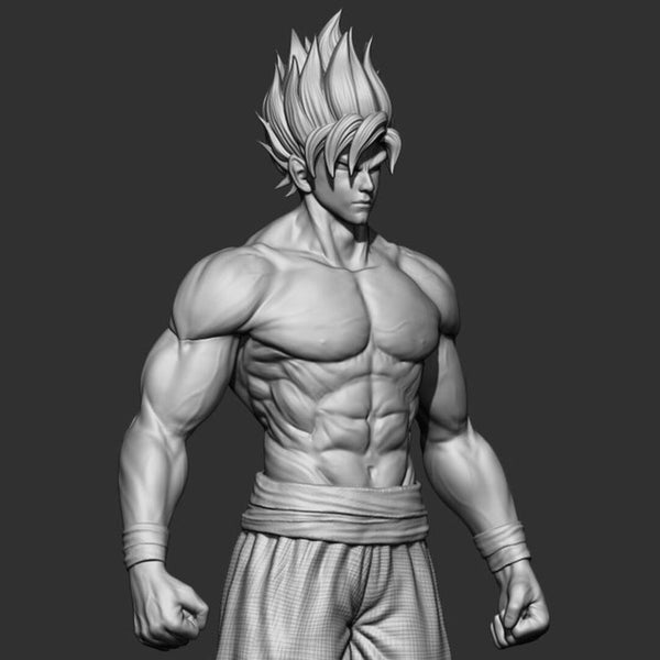 Goku Super Saiyan V2 3D Model Ready to Print