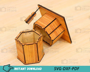 Graduation Cap Box Plywood 4mm and 3mm Laser Cut Files
