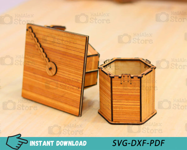 Graduation Cap Box Plywood 4mm and 3mm Laser Cut Files