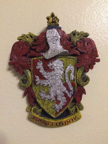 Gryffindor Coat of Arms WallDesk Display - Harry Potter 3D Model Ready to Print