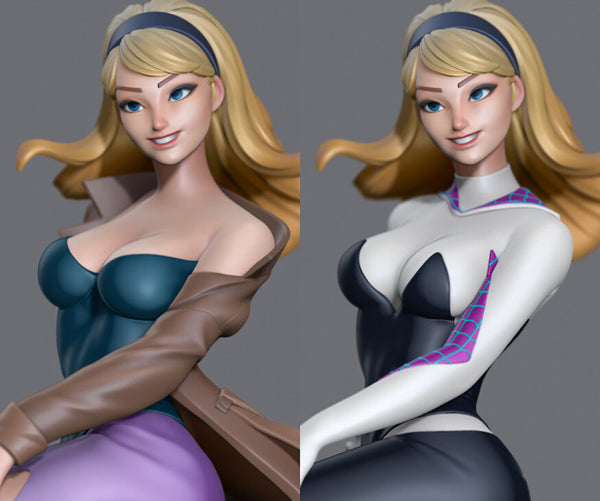 Gwen and Mary Jane 3D Model Ready to Print STL