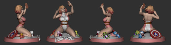 Gwenpool 3D Model Ready to Print STL