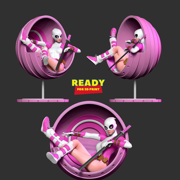 Gwenpool 3D Model Ready to Print STL