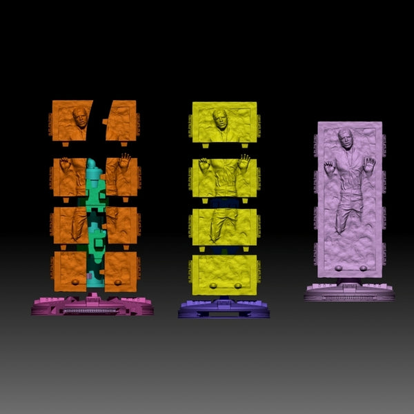 Han Solo On Carbonite 3D Model Ready to Print