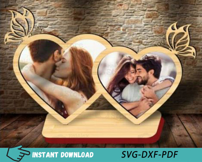 Heart Love Photo Frame 3mm Laser Cut Files