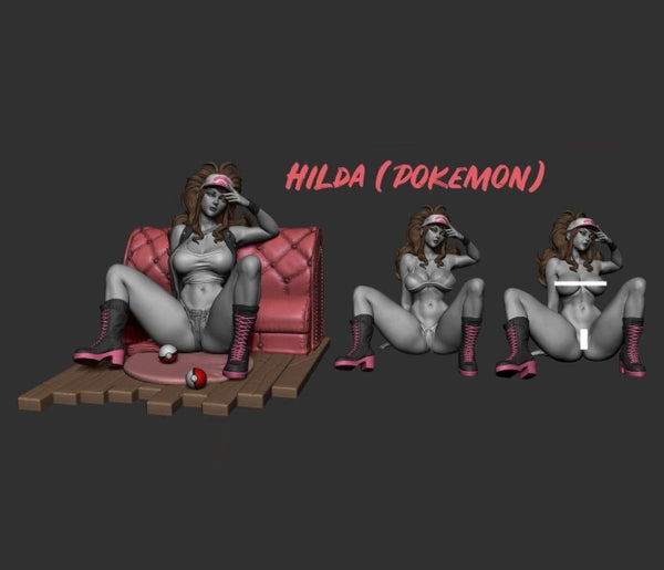 Hilda from Pokemon Sexy Figure 3D Model STL Ready to Print