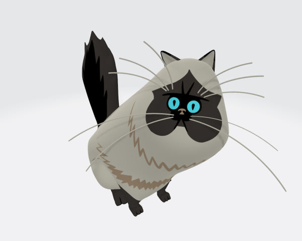 Himalayan Persian Cat 3D Model Ready to Print