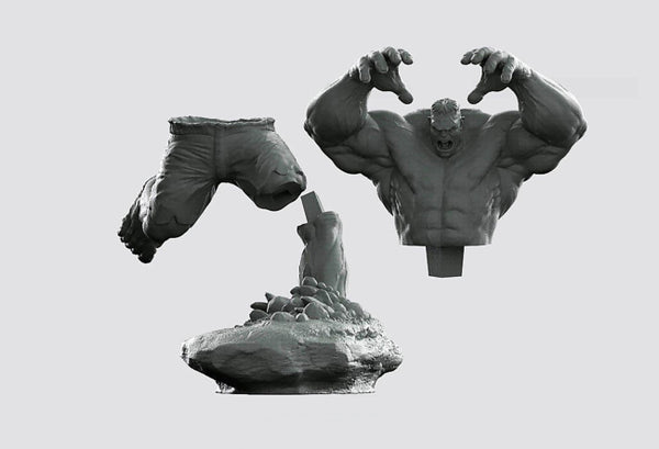 Hulk Angry 3D Model Ready to Print STL