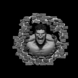 Hulk Smash Wall 3D Model Ready to Print