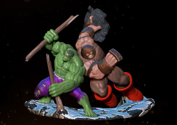 Hulk Vs Juggernaut 3D Model Ready to Print