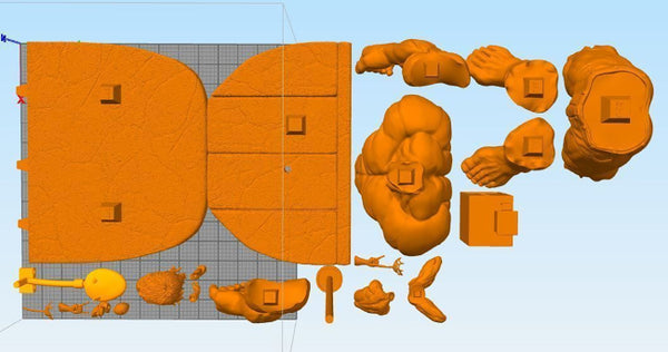 Hulk and Spiderman Diorama 3D Model Ready to Print