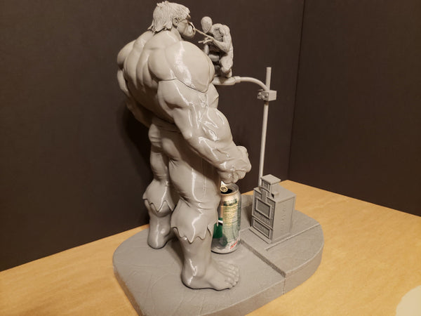 Hulk and Spiderman Diorama 3D Model Ready to Print