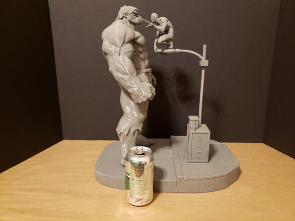 Hulk and Spiderman Diorama 3D Model Ready to Print