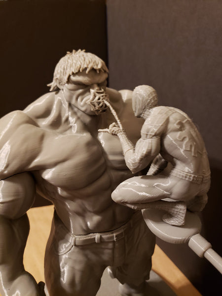 Hulk and Spiderman Diorama 3D Model Ready to Print