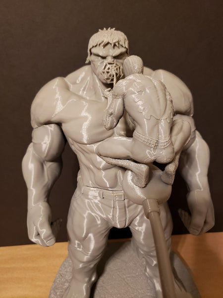 Hulk and Spiderman Diorama 3D Model Ready to Print
