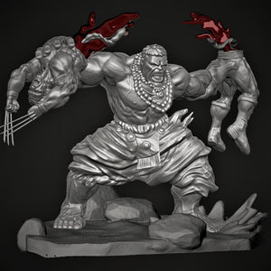 Hulk vs Wolverine 3D Model Ready to Print