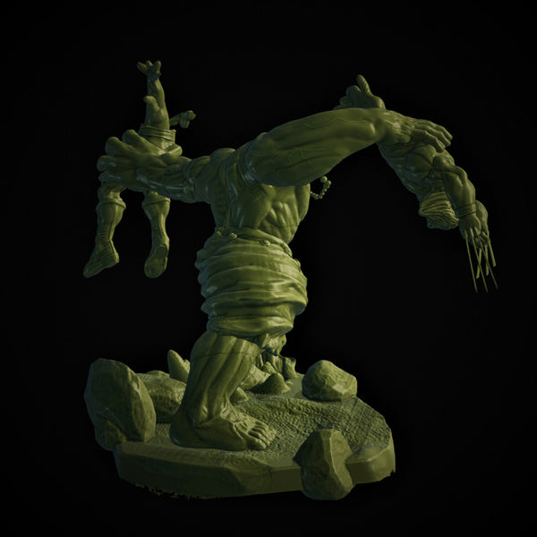 Hulk vs Wolverine 3D Model Ready to Print