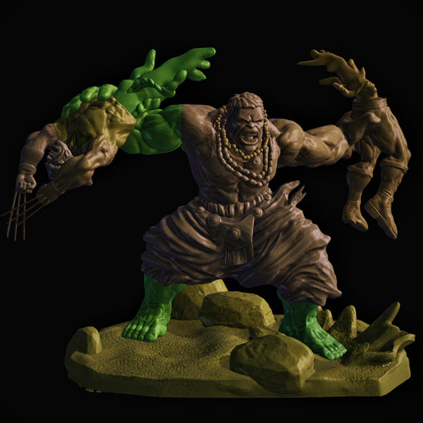 Hulk vs Wolverine 3D Model Ready to Print