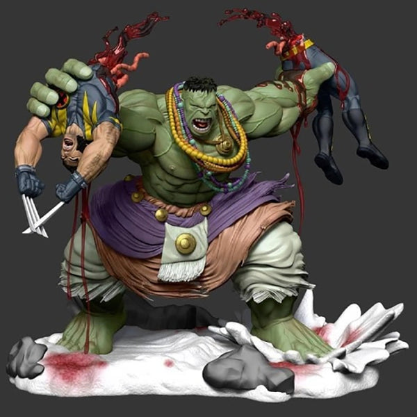 Hulk vs Wolverine 3D Model Ready to Print