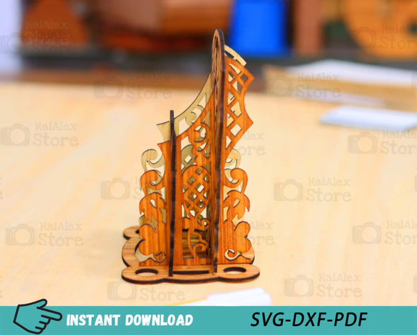 Luxury Pen Holder Plywood 3mm Laser Cut Files