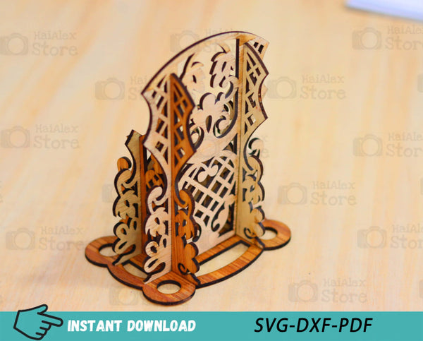 Luxury Pen Holder Plywood 3mm Laser Cut Files