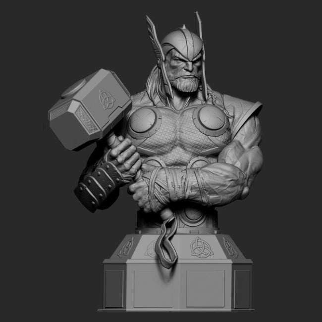 Marvel Thor Bust 3D Model Ready to Print STL