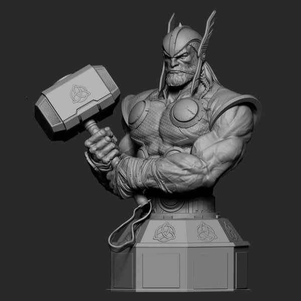 Marvel Thor Bust 3D Model Ready to Print STL