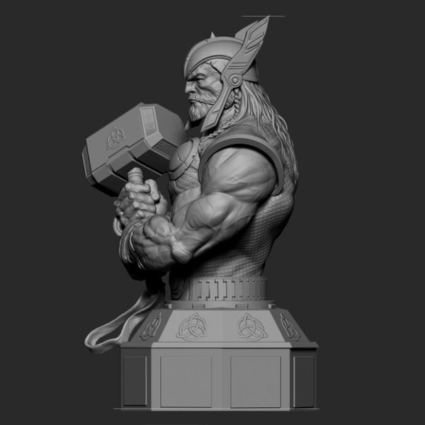 Marvel Thor Bust 3D Model Ready to Print STL