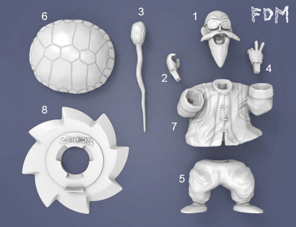 Master Roshi 3D Model Ready to Print