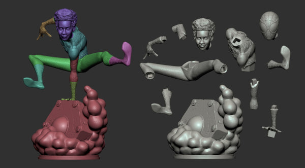 Miles Morales Spiderman 3D Model Ready to Print
