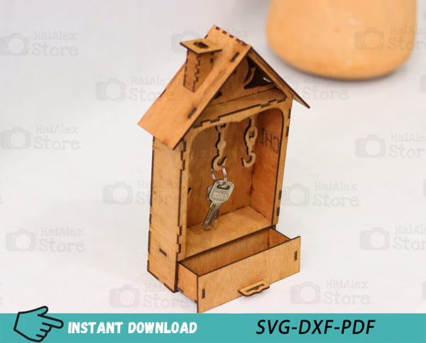 Mimi Key Cabinet with Drawer Plywood 3mm Laser Cut Files