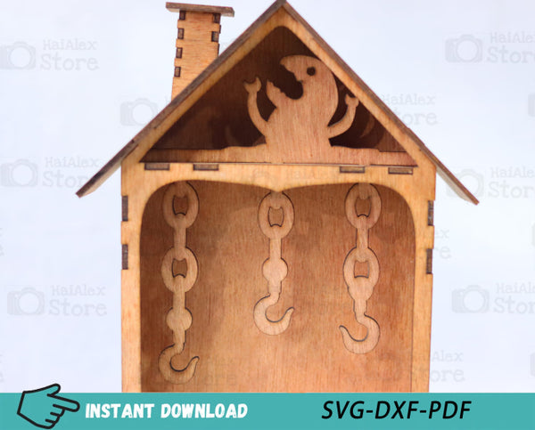 Mimi Key Cabinet with Drawer Plywood 3mm Laser Cut Files