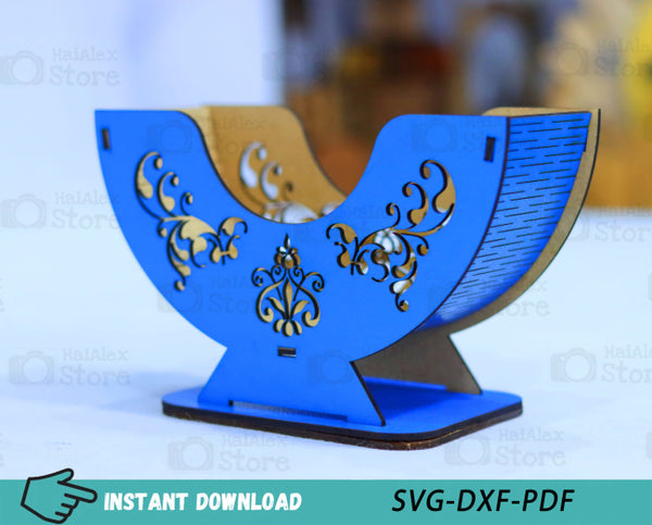 Mini Flower Basket Plywood 3mm Laser Cut Files
