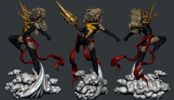 Miss Marvel 3D Model Ready to Print