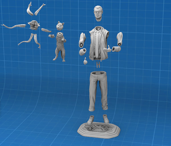 Nick Fury and Cat 3D Model Ready to Print STL