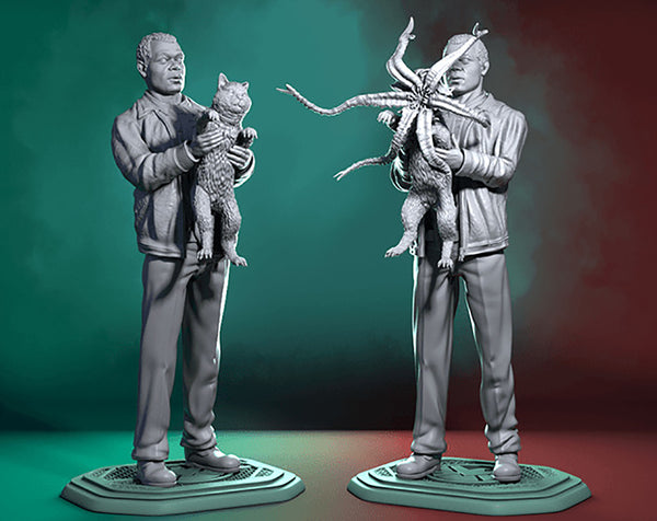 Nick Fury and Cat 3D Model Ready to Print STL