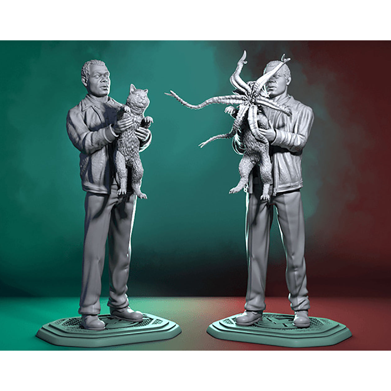 Nick Fury and Cat 3D Model Ready to Print STL