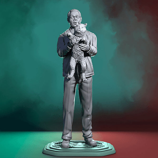 Nick Fury and Cat 3D Model Ready to Print STL