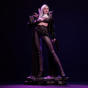 Nun with Gun 3D Model Ready to Print
