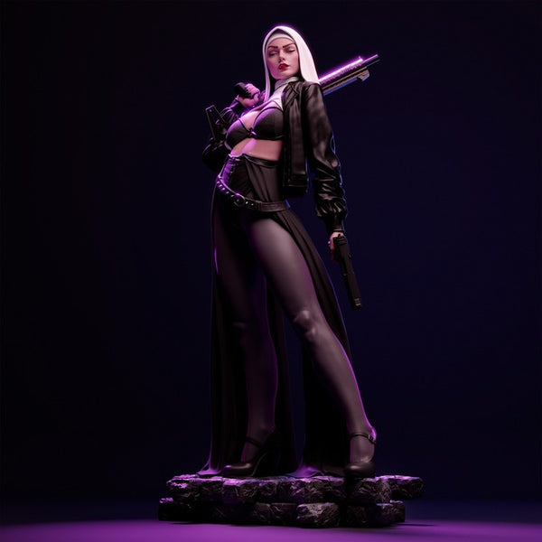 Nun with Gun 3D Model Ready to Print