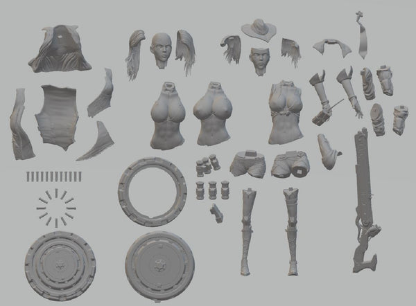 Overwatch Ashe Figures Lots of Options STL Ready to Print