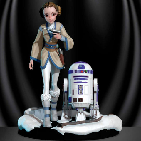 Padme Amidala and R2D2 3D Model Ready to Print